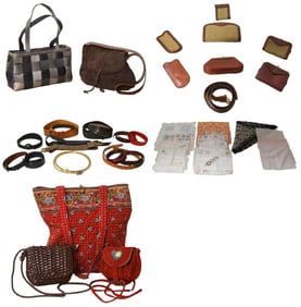 Vintage Belts, Purses, Handkerchiefs