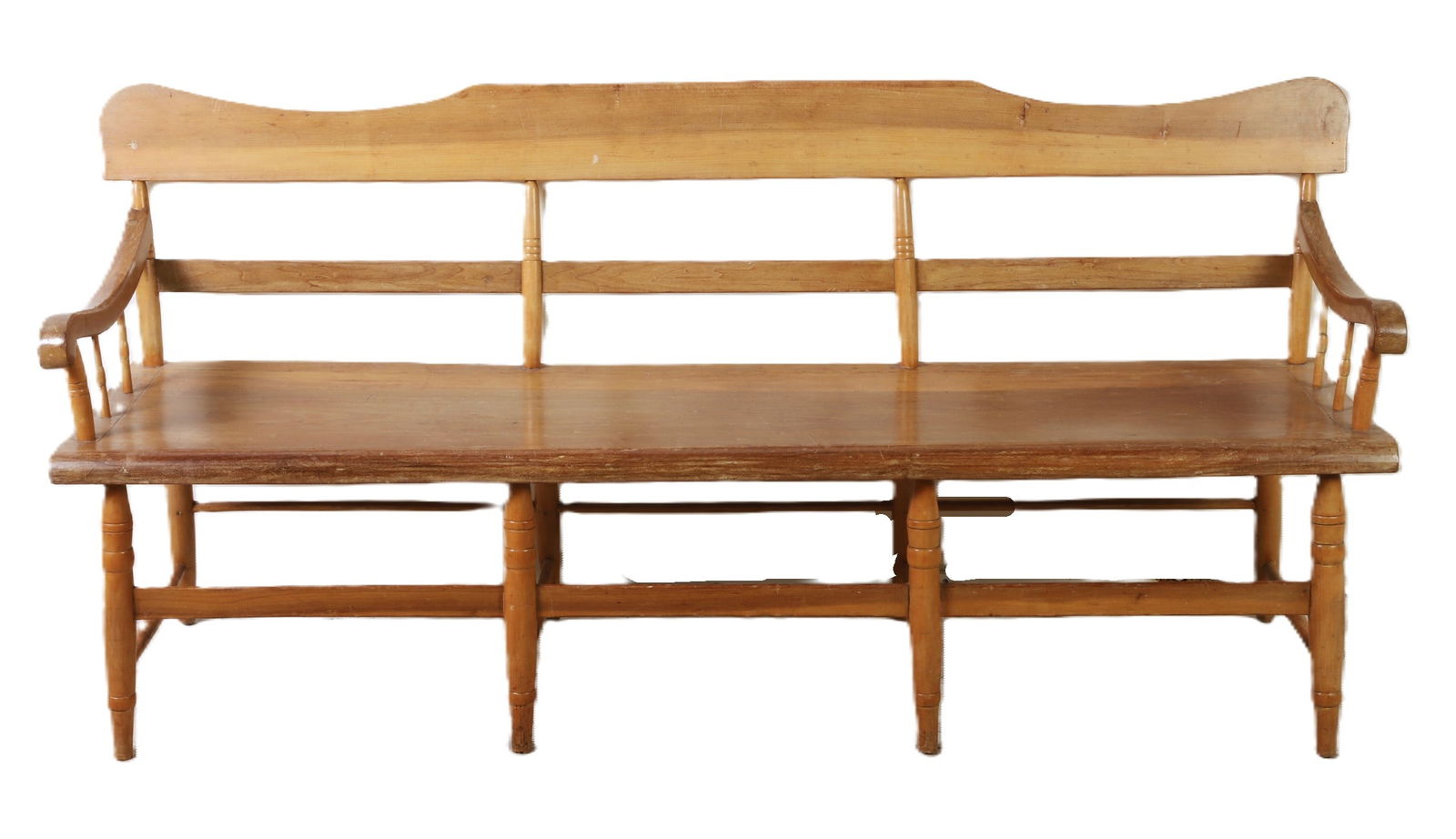 Sheraton style painted long bench (1 of 6)