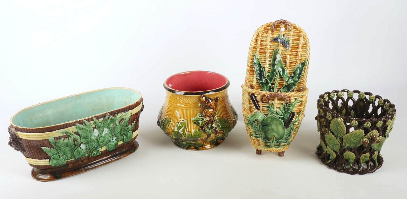 (4) Majolica Pottery Jardiniere (1 of 13)