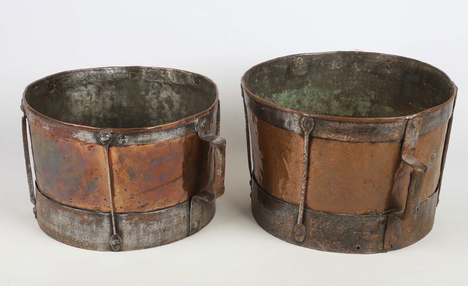 (2) Antique French Copper Measures (1 of 12)