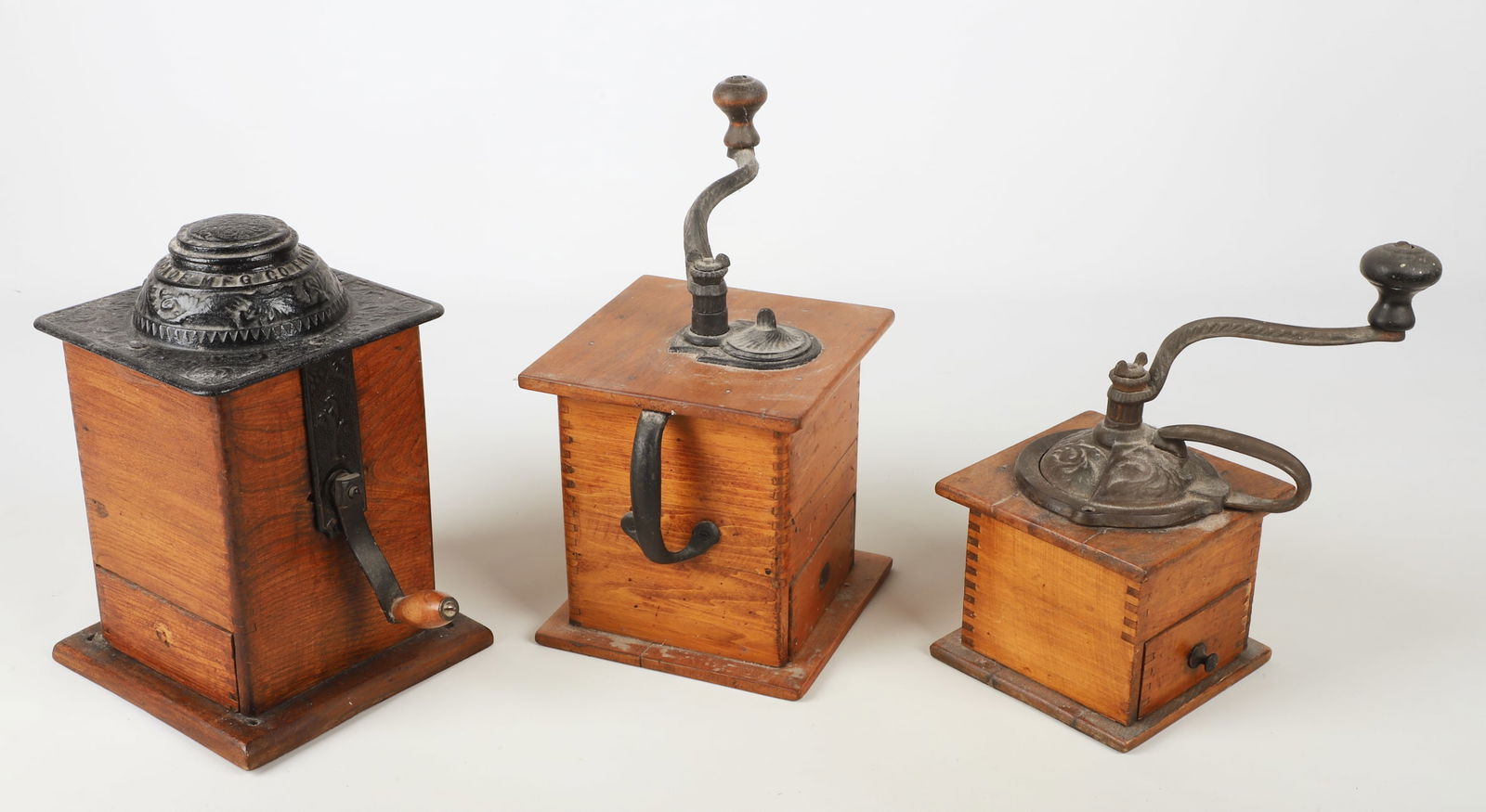 (3) Antique coffee grinders (1 of 7)