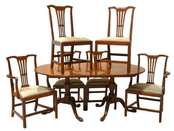 (7) pc Kittinger Chippendale style dining set (1 of 8)