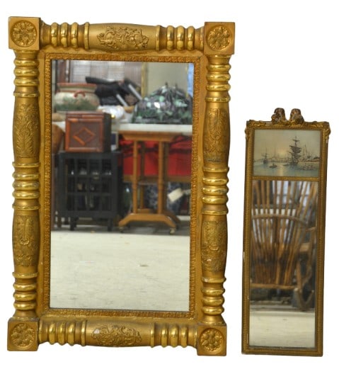 (2) Trumeau and Gilded Federal Wall Mirror (1 of 6)