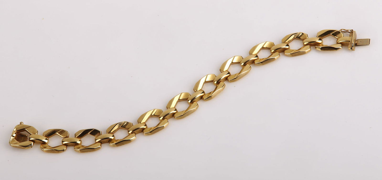 14K Italian Yellow Gold Ladies Aurafin Bracelet (1 of 5)