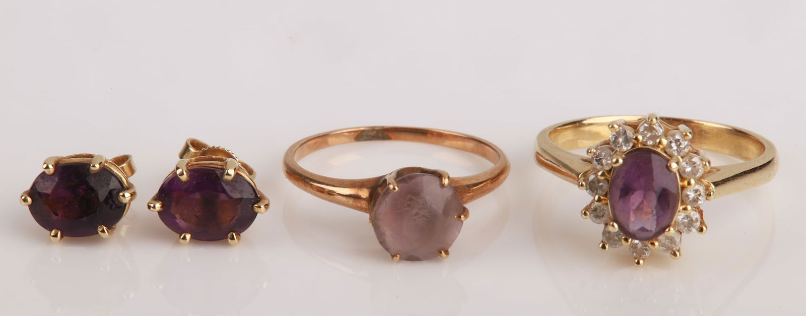 (3) Yellow Gold Rings and Earrings (1 of 12)