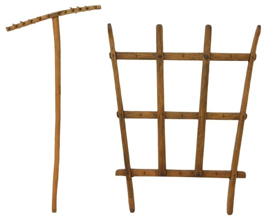 (2) Primitive Wooden French Farm Implements (1 of 6)