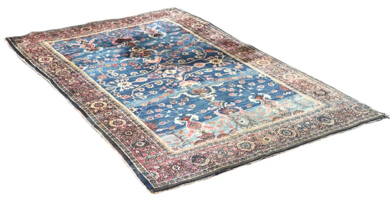 4'1" x 6'4" Antique Sarouk Rug