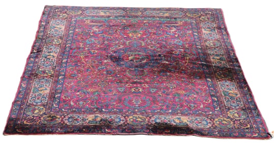 8'7" x 11'5" 1920's Antique Kirman Rug