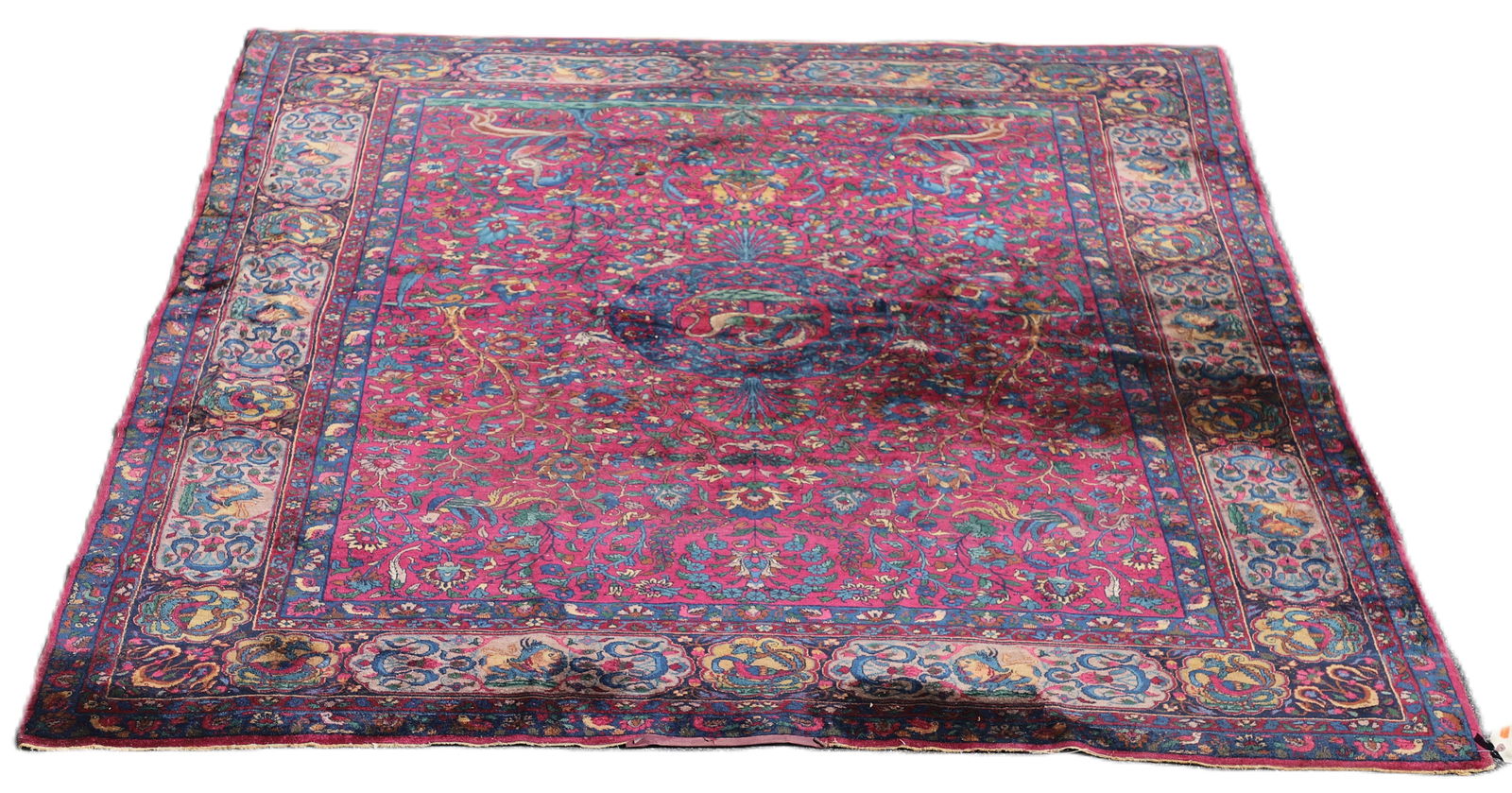 8'7" x 11'5" 1920's Antique Kirman Rug (1 of 4)