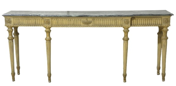 Maslow-Freen verde marble top console