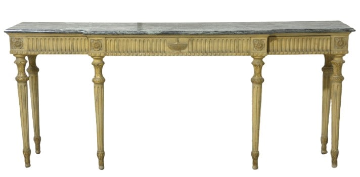 Maslow-Freen verde marble top console (1 of 6)