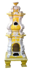 Terracotta glazed stove