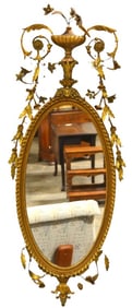 French style gilt hanging wall mirror