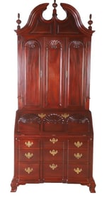 Irion 2-pc blockfront mahogany secretary desk