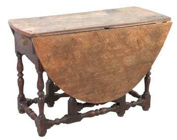 William and Mary style drop leaf table