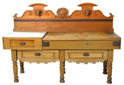 French style butcher block sideboard
