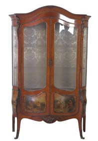 French style serpentine vitrine
