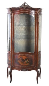 French style serpentine vitrine