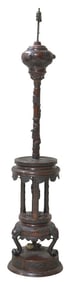 Japanese Meiji bronze floor lamp