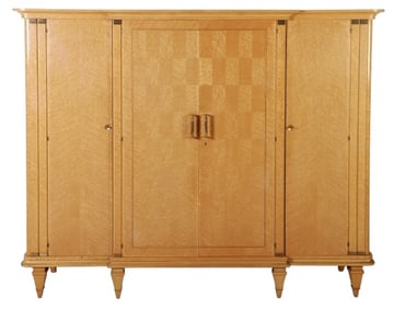 Deco style birds eye maple wardrobe