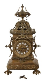 Tiffany & Co. Japy Freres Louis XIV Style Mantel Clock