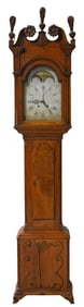 Chippendale Walnut Tall Case Clock, Daniel Rose