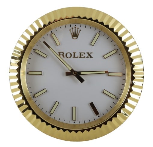 Watch Dealer Display Clock Rolex Gold Plated Oyster (1 of 4)