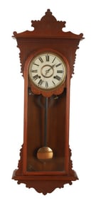 E. N. Welch "Sembrich" 8-day "Cathedral Gong" Walnut wall regulator clock