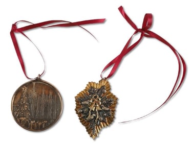 (2) Sterling Silver Buccellati Christmas Ornaments