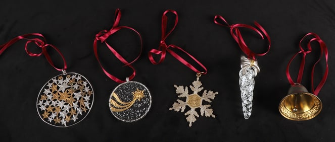 (5) Sterling Silver Buccellati Christmas Ornaments