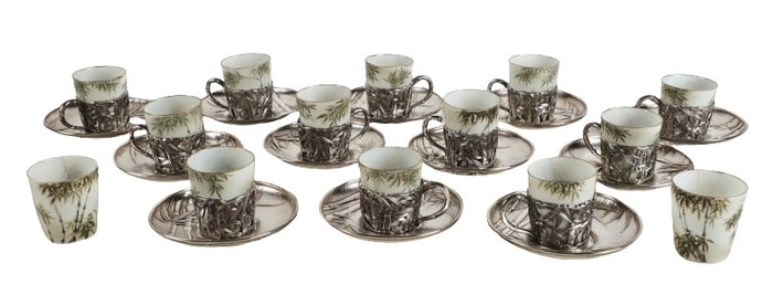 (12) Samurai Shokai, Yokohama, Sterling Demitasse