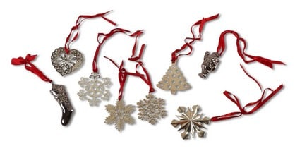 (8) Tiffany and Co. Sterling Silver Ornaments
