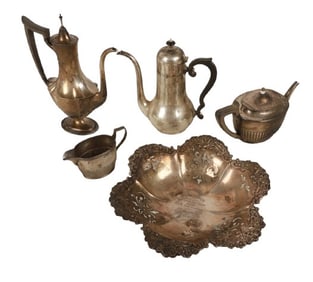 (5) Sterling Silver Tea and Table Items