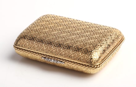 18K Yellow Gold Ladies Powder Compact