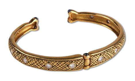 18K Alex Sepkus Fishtail Spring Bangle