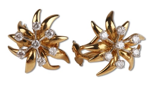 Tiffany and Co. Schlumberger Flame Earrings