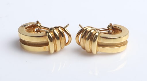 Tiffany and Co. 18K 'Atlas' Earrings