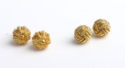 (2) Tiffany and Co. Schlumberger 18K Post Earrings