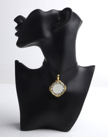 Elizabeth Locke 19K Gambling Counter Pendant