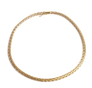 18K Yellow Gold Textured Necklace