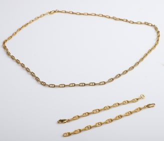 18K Yellow Gold Craig Drake Rope Link Necklace