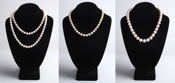 (3) Pearl Necklaces