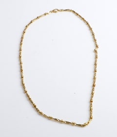 18K Yellow Gold Fancy Link Necklace