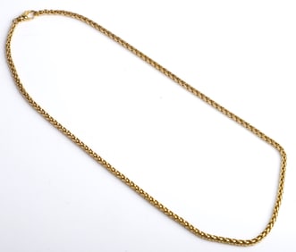 18K Yellow Gold Braided Wheat Craig Drake Chain