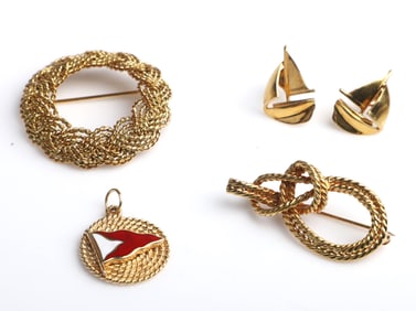 AGA Correa Pins, Pendant and Earrings