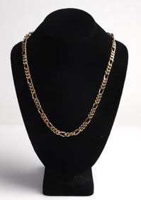 18K Yellow Gold Figaro Link Chain
