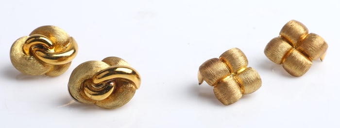 (2) Pairs 18K Yellow Gold Henry Dunay Earrings