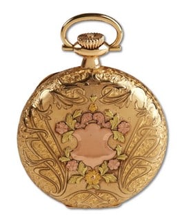 14K Illinois Bunn Special Tri-Color Pocketwatch (1 of 9)