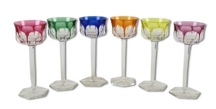 (6) Baccarat Cut to Clear Malmaison Rhine Wines