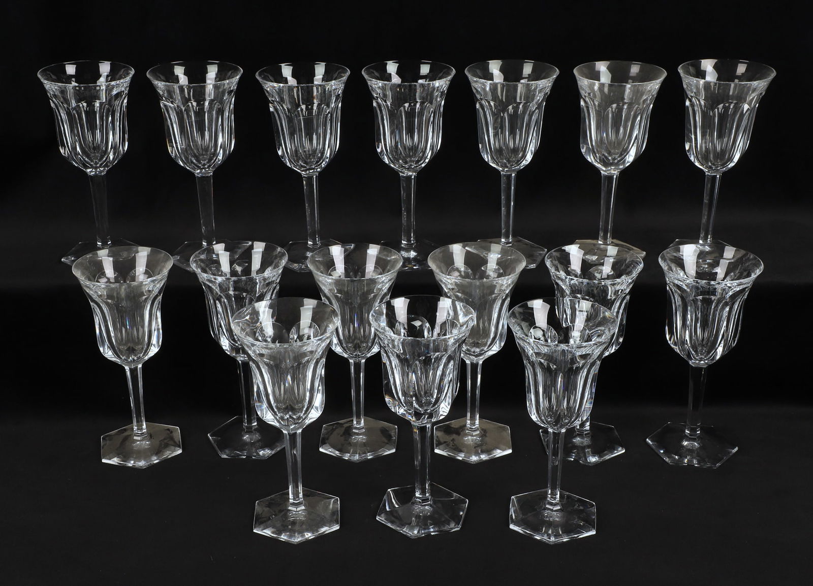 (16) Baccarat Malmaison Crystal Claret Wines (1 of 7)